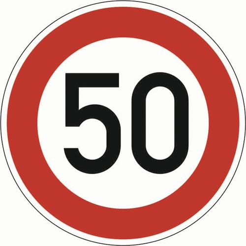 Panneau de signalisation VZ 274-50 Vitesse maximale 50 km/h D. 600 mmx2 mm photo du produit image_1 L