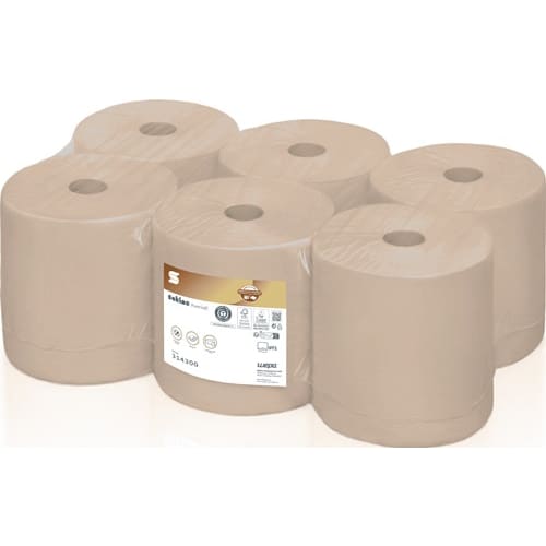 Rouleau serviettes Satino PureSoft 314300 2 couches beige cl photo du produit image_1 L