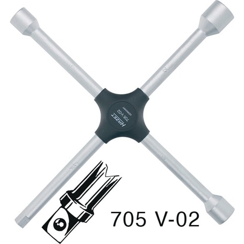 Clé en croix 705V-02 17 x 19 x 22 x 12,5 mm(1/2 po. 4 pans) photo du produit image_1 L