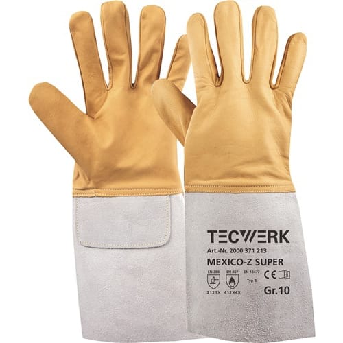 Gants de soudeur Mexico Z Super taille 10 jaune/gris photo du produit image_1 L