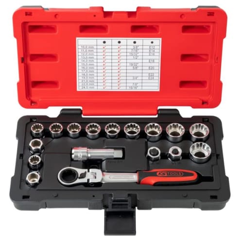 Coffret cliquet-douilles traversantes TRIPLEplus® photo du produit image_1 L