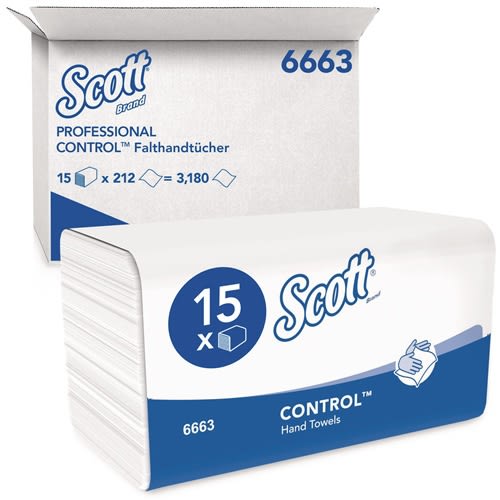 Serviette Scott® 6663 1 couche, gaufré blanc photo du produit image_1 L