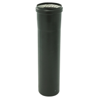 Raccordement émail noir mat pour poêle à pellets