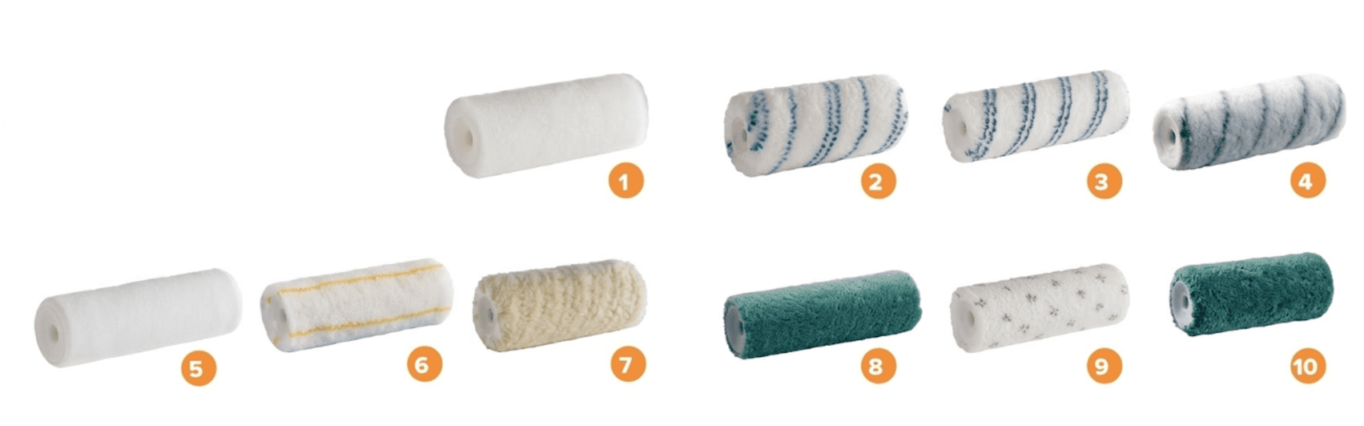différent rouleaux