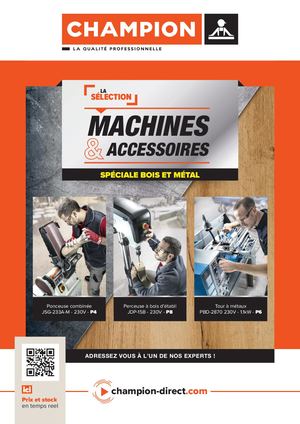 Catalogue machines accessoires spécial bois métal