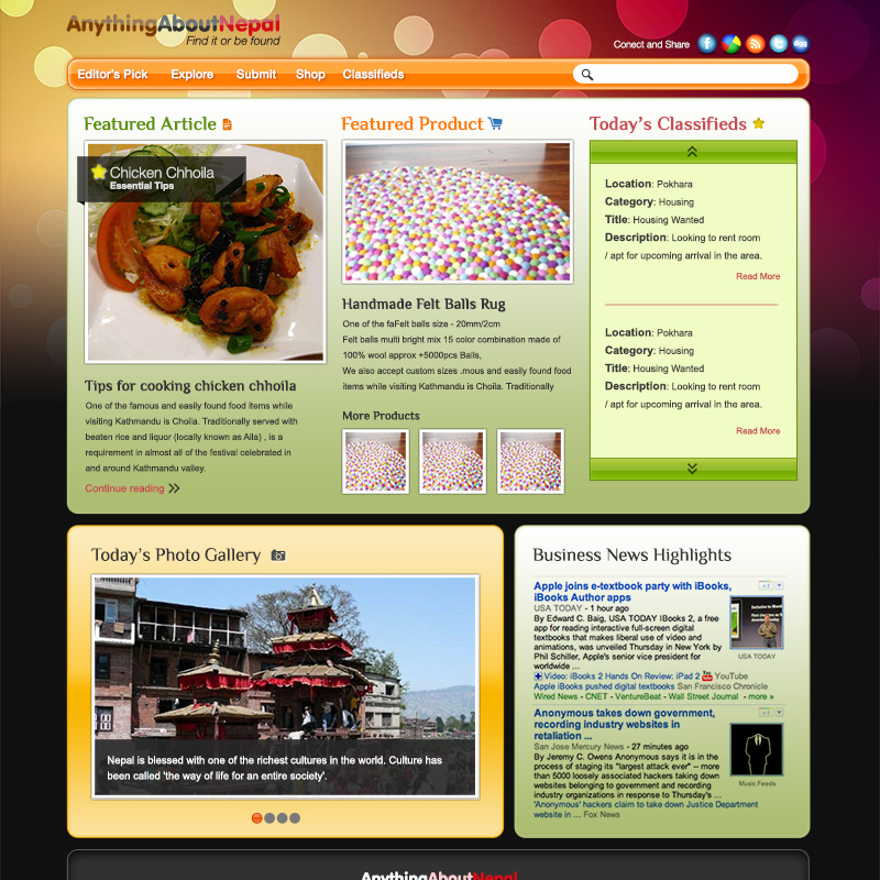 Anything about nepal template