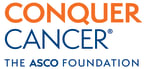 Logo for "CONQUER CANCER FOUNDATION OF THE AMERICAN SOCIETY OF CLINICAL ONCOLOGY"