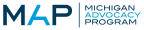 Logo for "Michigan Advocacy Program"