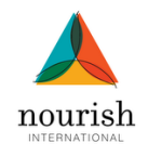 Logo for "Nourish International"