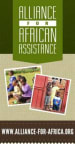 Logo for "ALLIANCE FOR AFRICAN ASSISTANCE"