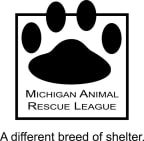Logo for "MICHIGAN ANIMAL RESCUE LEAGUE"