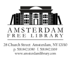 Logo for "AMSTERDAM FREE LIBRARY"