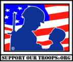 Logo for "SUPPORT OUR TROOPS INC"