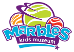 Logo for "MARBLES KIDS MUSEUM"