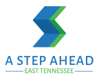 Logo for "A STEP AHEAD FOUNDATION OF EAST TENNESSEE"