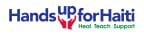 Logo for "HANDS UP FOR HAITI INC"