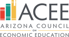 Logo for "ARIZONA COUNCIL ON ECONOMIC EDUCAT"