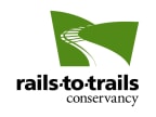 Logo for "RAILS TO TRAILS CONSERVANCY"
