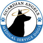 Logo for "GUARDIAN ANGELS MEDICAL SERVICE DOGS INC"