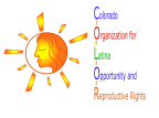 Logo for "COLORADO ORGANIZATION FOR LATINA OPPORTUNITY AND REPRODUCTIVE RIGHTS"