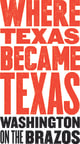 Logo for "WASHINGTON ON THE BRAZOS HISTORICAL FOUNDATION"