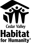 Logo for "CEDAR VALLEY HABITAT FOR HUMANITY"