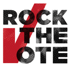 Logo for "ROCK THE VOTE"
