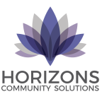 Logo for "HORIZONS COMMUNITY SOLUTIONS INC"