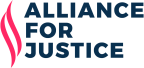 Logo for "ALLIANCE FOR JUSTICE"