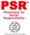 Logo for "PHYSICIANS FOR SOCIAL RESPONSIBILITY"