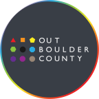 Logo for "BOULDER PRIDE"