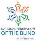 Logo for "THE NATIONAL FEDERATION OF THE BLIND"