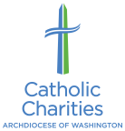 Logo for "CATHOLIC CHARITIES OF THE ARCHDIOCESE OF WASHINGTON"