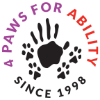 Logo for "4 PAWS FOR ABILITY INC"
