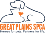 Logo for "GREAT PLAINS SPCA"