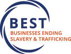 Logo for "Businesses Ending Slavery & Trafficking"