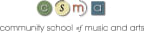 Logo for "COMMUNITY SCHOOL OF MUSIC AND ARTS"