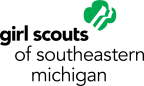 Logo for "GIRL SCOUTS OF SOUTHEASTERN MICHIGAN"