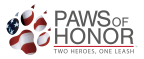 Logo for "PAWS OF HONOR INC"