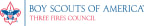 Logo for "THREE FIRES COUNCIL INC BOY SCOUTS OF AMERICA #127"