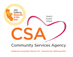 Logo for "COMMUNITY SERVICES AGENCY OF MOUNTAIN VIEW LOS ALTOS & LOS ALTOS HILLS"