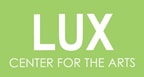 Logo for "LUX CENTER FOR THE ARTS"