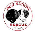 Logo for "PUG NATION RESCUE OF LOS ANGELES"