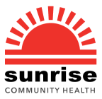 Logo for "SUNRISE COMMUNITY HEALTH"