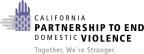 Logo for "CALIFORNIA PARTNERSHIP TO END DOMESTIC VIOLENCE"