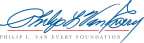 Logo for "PHILIP L VAN EVERY FOUNDATION"