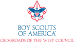 Logo for "CROSSROADS OF THE WEST COUNCIL INC BOY SCOUTS OF AMERICA 590"