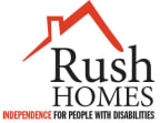 Logo for "RUSH HOMES INC"