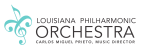 Logo for "THE LOUISIANA PHILHARMONIC ORCHESTRA"