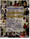 Logo for "ROBS BARBERSHOP COMMUNITY FOUNDATION"